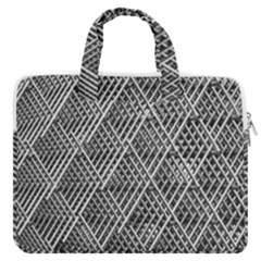 Grid Wire Mesh Stainless Rods Metal Macbook Pro13  Double Pocket Laptop Bag by artworkshop