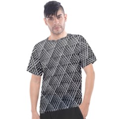 Grid Wire Mesh Stainless Rods Metal Men s Sport Top by artworkshop