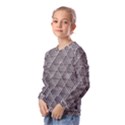 Grid Wire Mesh Stainless Rods Metal Kids  Long Sleeve Tee with Frill  View2