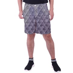 Grid Wire Mesh Stainless Rods Metal Men s Pocket Shorts by artworkshop