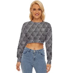 Grid Wire Mesh Stainless Rods Metal Lightweight Long Sleeve Sweatshirt