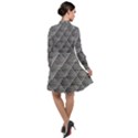 Grid Wire Mesh Stainless Rods Metal Long Sleeve Chiffon Shirt Dress View2