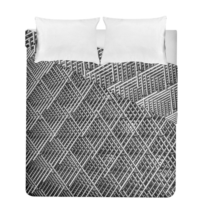 Grid Wire Mesh Stainless Rods Metal Duvet Cover Double Side (Full/ Double Size)