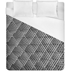 Grid Wire Mesh Stainless Rods Metal Duvet Cover (california King Size) by artworkshop