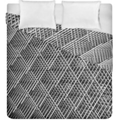 Grid Wire Mesh Stainless Rods Metal Duvet Cover Double Side (king Size) by artworkshop