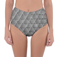 Grid Wire Mesh Stainless Rods Metal Reversible High-waist Bikini Bottoms by artworkshop