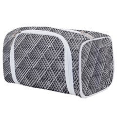 Grid Wire Mesh Stainless Rods Metal Toiletries Pouch by artworkshop