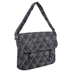 Grid Wire Mesh Stainless Rods Metal Buckle Messenger Bag by artworkshop