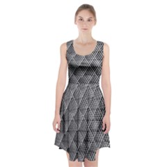 Grid Wire Mesh Stainless Rods Metal Racerback Midi Dress by artworkshop