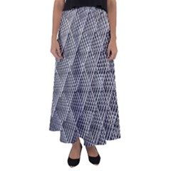 Grid Wire Mesh Stainless Rods Metal Flared Maxi Skirt by artworkshop