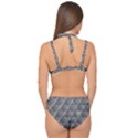 Grid Wire Mesh Stainless Rods Metal Double Strap Halter Bikini Set View2