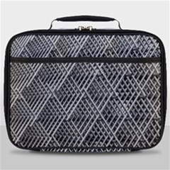 Grid Wire Mesh Stainless Rods Metal Full Print Lunch Bag by artworkshop