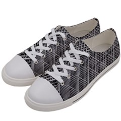 Grid Wire Mesh Stainless Rods Metal Women s Low Top Canvas Sneakers by artworkshop