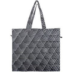 Grid Wire Mesh Stainless Rods Metal Canvas Travel Bag by artworkshop