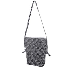 Grid Wire Mesh Stainless Rods Metal Folding Shoulder Bag by artworkshop