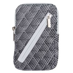 Grid Wire Mesh Stainless Rods Metal Belt Pouch Bag (small) by artworkshop