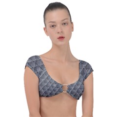 Grid Wire Mesh Stainless Rods Metal Cap Sleeve Ring Bikini Top by artworkshop