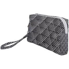 Grid Wire Mesh Stainless Rods Metal Wristlet Pouch Bag (small) by artworkshop