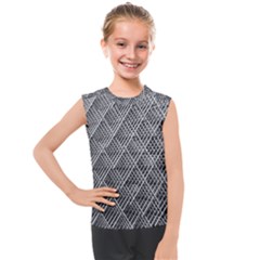 Grid Wire Mesh Stainless Rods Metal Kids  Mesh Tank Top by artworkshop