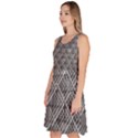 Grid Wire Mesh Stainless Rods Metal Knee Length Skater Dress With Pockets View2