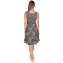 Grid Wire Mesh Stainless Rods Metal Knee Length Skater Dress With Pockets View4