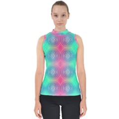 Infinity Circles Mock Neck Shell Top by Thespacecampers