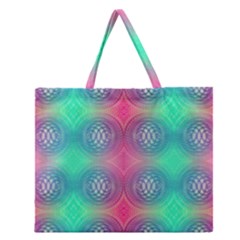 Infinity Circles Zipper Large Tote Bag by Thespacecampers