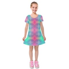 Infinity Circles Kids  Short Sleeve Velvet Dress by Thespacecampers