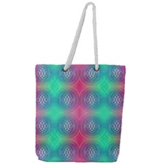 Infinity Circles Full Print Rope Handle Tote (large) by Thespacecampers