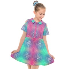 Infinity Circles Kids  Short Sleeve Shirt Dress by Thespacecampers