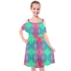 Infinity Circles Kids  Cut Out Shoulders Chiffon Dress by Thespacecampers