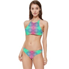 Infinity Circles Banded Triangle Bikini Set