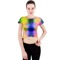 Inverted Circles Crew Neck Crop Top by Thespacecampers