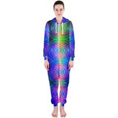 Inverted Circles Hooded Jumpsuit (ladies) by Thespacecampers