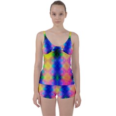 Inverted Circles Tie Front Two Piece Tankini by Thespacecampers