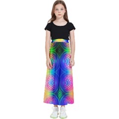 Inverted Circles Kids  Flared Maxi Skirt by Thespacecampers