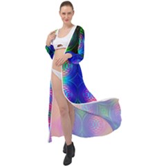 Inverted Circles Maxi Chiffon Beach Wrap by Thespacecampers