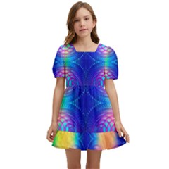 Inverted Circles Kids  Short Sleeve Dolly Dress