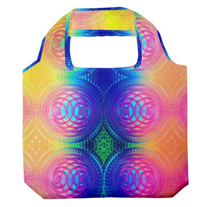 Inverted Circles Premium Foldable Grocery Recycle Bag