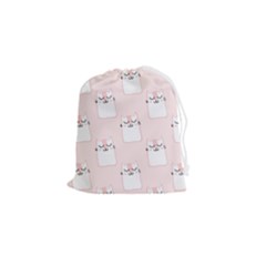 Fluffy Cat Pets Drawstring Pouch (small) by artworkshop