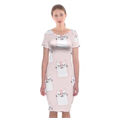 Fluffy Cat Pets Classic Short Sleeve Midi Dress by artworkshop