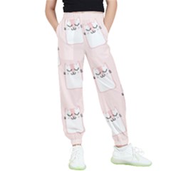 Fluffy Cat Pets Kids  Elastic Waist Pants by artworkshop