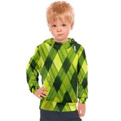 Leaves Grass Woven Kids  Hooded Pullover by artworkshop