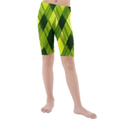 Leaves Grass Woven Kids  Mid Length Swim Shorts by artworkshop