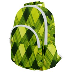 Leaves Grass Woven Rounded Multi Pocket Backpack by artworkshop