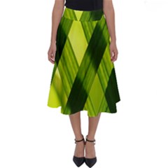 Leaves Grass Woven Perfect Length Midi Skirt by artworkshop