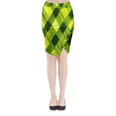 Leaves Grass Woven Midi Wrap Pencil Skirt by artworkshop