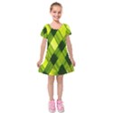 Leaves Grass Woven Kids  Short Sleeve Velvet Dress View1