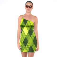 Leaves Grass Woven One Soulder Bodycon Dress by artworkshop