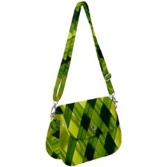 Leaves Grass Woven Saddle Handbag by artworkshop